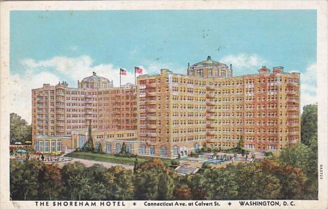 Washington D C The Shoreham Hotel 1936 Curteich