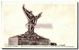 Old Postcard The Dead Man Monument high in the Memory of the Dead of the 69th...