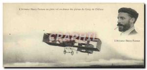 Old Postcard Jet Aviation l & # 39aviateur Henry Farman in flight above the p...