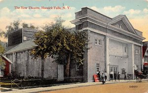 The new theater Hoosick falls, New York, USA Theater Writing on Back 