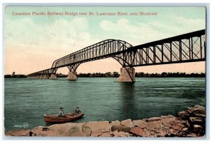 1910 Canadian Pacific Railway Bridge Near Montreal Quebec Canada Postcard