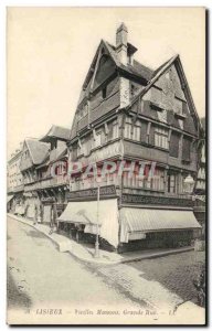 Old Postcard Lisieux old high street Houses