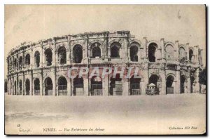 Postcard Old Nimes Arenes Exterior view