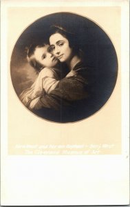 RPPC Benjaming West Portrait of Wife, Son Cleveland Museum of Art Postcard F41