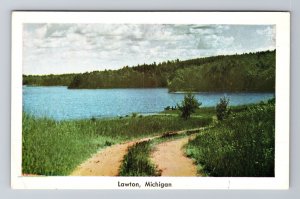 Lawton MI-Michigan, Scenic Lake View, Chrome Postcard 