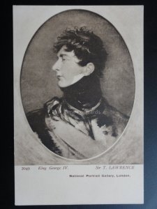 Portrait of King George lV by Sir T. Lawrence - Old Postcard