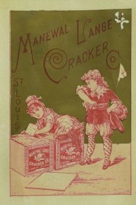 1880's Manewal Lange Cracker Co., St. Louis, Kids, Trade Card P112 