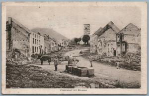 GERMAN WWI FELDPOST 1916 ANTIQUE POSTCARD VEXAINCOURT MIT BRUNNEN SWITZERLAND