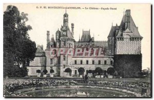 Old Postcard Montigny le Gannelon the castle frontage West