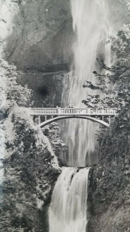 Antique Postcard, Multnomah Falls  Columbia River Highway, Oregon