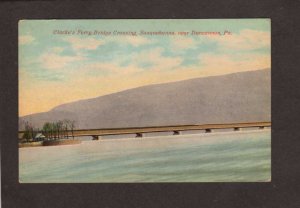 PA Clark's Ferry Covered Bridge Susquehanna Duncannon Pennsylvania Postcard