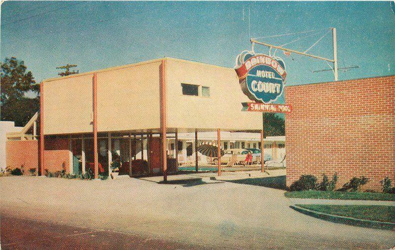 Cornay 1950s Rainbow Motel Court roadside NEW ORLEANS LOUISIANA postcard 4323