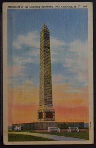 Oriskany, NY - Monument at the Oriskany Battlefield - 1940s