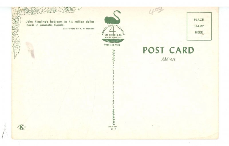 FL - Sarasota. The Ringling Mansion, John Ringling Bedroom