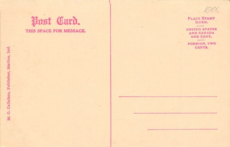 Buffalo Street Scene Warsaw Indiana 1910c postcard