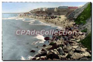 Old Postcard Le Portel Pas de Calais Les Rochers and the Haute Mare Plage