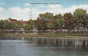 Postcard Winona Hotel Winona Lake IN