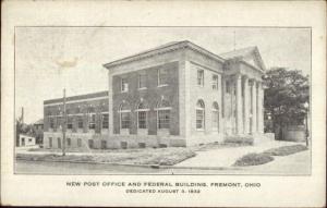 Fremont OH Post Office & Fed Bldg c1910 Postcard