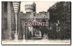 Old Postcard Around Concarneau Manor Keriolet Portart of entry in the Court o...