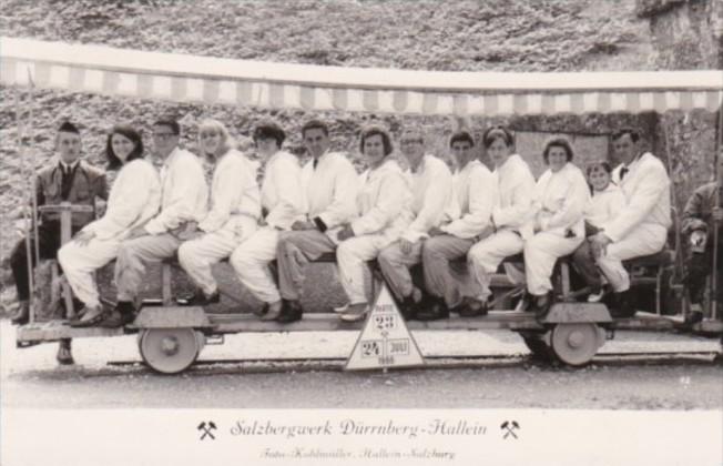 Austria Salzbergwerk Duernberg-Hallein Salt Mine Sightseeing Car Real Photo