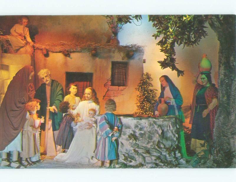 Pre-1980 JESUS WITH CHILDREN AT CHRISTUS GARDENS ATTRACTION Gatlinburg TN E6412