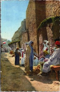 Algeria Scénes et Types d'Afrique du Nord Rue Arabe Vintage Postcard C156