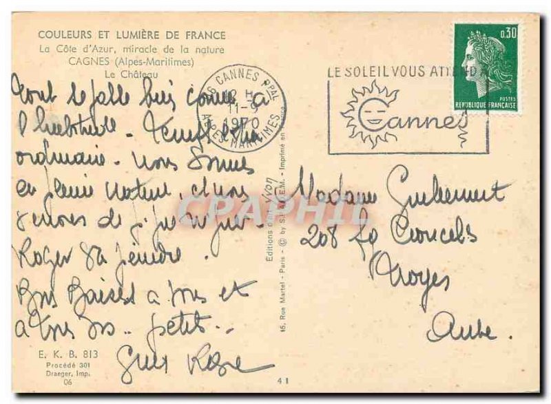 Postcard Modern Cagnes Alpes Maritimes Le Chateau