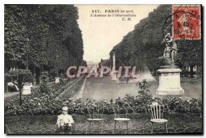 Postcard Old Paris 6th Avenue stop of the Observatory