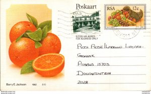 RSA South Africa Postal Stationery Orange to Doornfontein