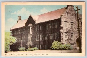 Science Building, Mount Allison University, Sackville NB, Vintage PECO Postcard
