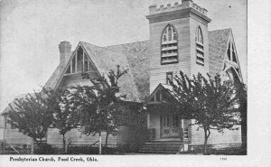 Presbyterian Church Pond Creek Oklahoma 1910c postcard