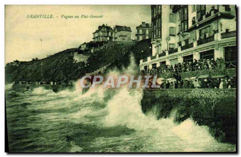 Old Postcard Granville Waves flat Gusset