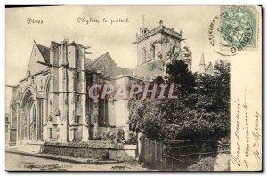 Old Postcard Dives View On The Church portal