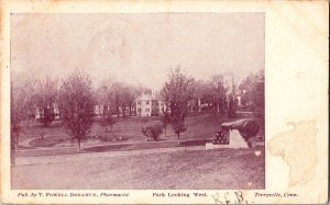 View of Park inTerryville CT Undivided Back Vintage Postcard P43