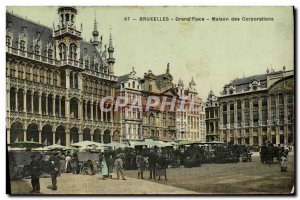 Old Postcard Brussels Grand Place Maison des Marche Corporations