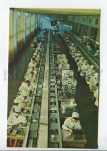 464972 USSR 1973 year Udmurtia Serapul radio factory assembly shop postcard
