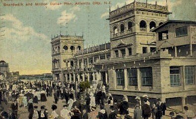 Boardwalk and Million Dollar Pier in Atlantic City, New Jersey