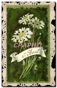 Old Postcard Fantasy Flowers Embroidery