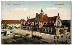 Old Postcard Essen Hauptbahnhof