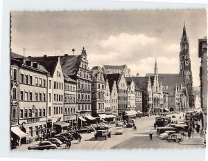 Postcard Landshut Altstadt Straßenansicht Germany