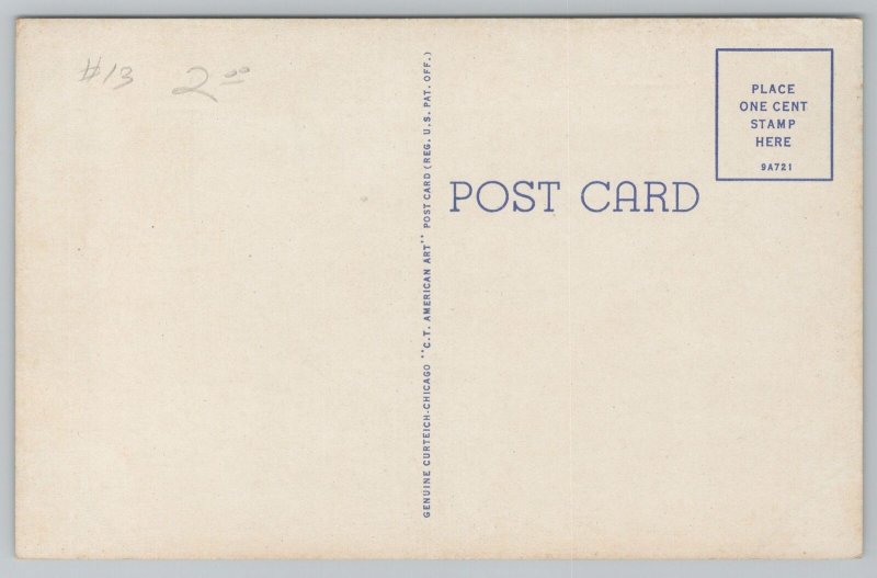 Peru Indiana~US Post Office~Vintage Postcard