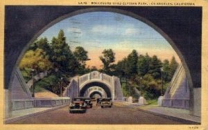 Boulevard Through Elysian Park - Los Angeles, California CA  