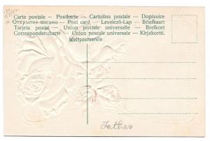 Happy Birthday Roses Vintage Embossed Postcard