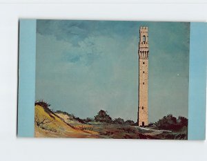 Postcard Pilgrim Monument, Hull, Provincetown, Massachusetts