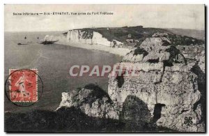 Old Postcard View from Etretat high Fréfossé