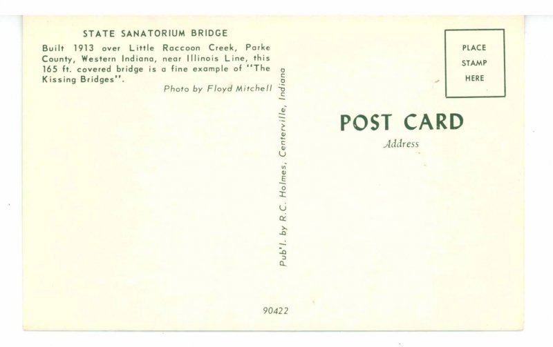 IN - Parke County.  State Sanatorium Covered Bridge