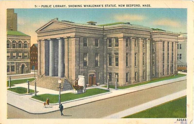 Public Library New Bedford Massachusetts MA 1952 Linen