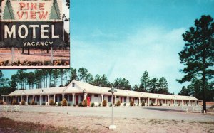 Cool & Comfortable Rooms Pine View Motel North Sylvania Georgia GA Postcard