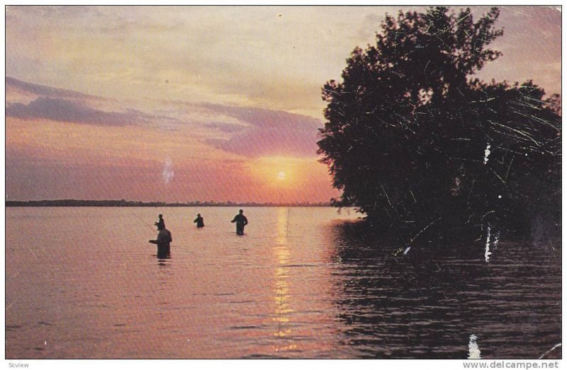 Fishing At Sunset, Warwick, Quebec, Canada, 1940-1960s