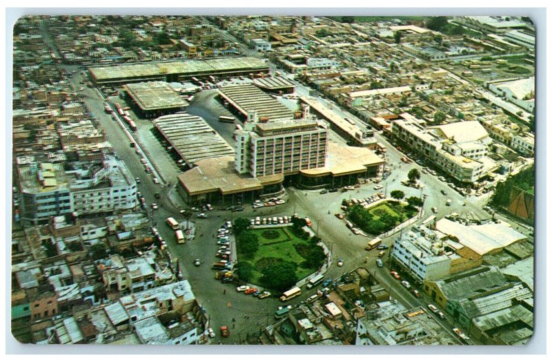c1950's Vista Aerea Central Camionera Guadalajara Jalisco Mexico Postcard
